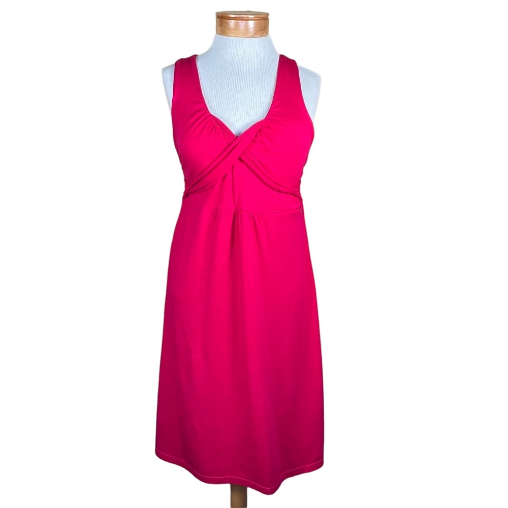 Athleta Women’s Casual Knit Sleeveless Berry Color Tank Dress Medium EUC